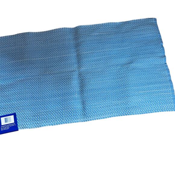 Rustic cabin Welcome braided throw rug Blue with deer trees  22" Wide X 35" long - Picture 2 of 4